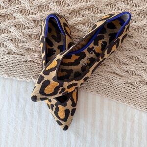 Rothy's Pointed Toe Leopard Flat